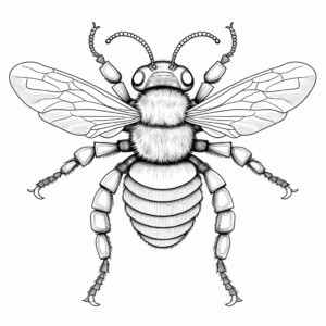 Bumblebee Anatomy Detailed Coloring Pages 1