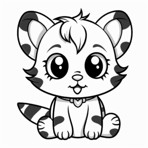 Bumblebee Kitten Coloring Pages for Children 3
