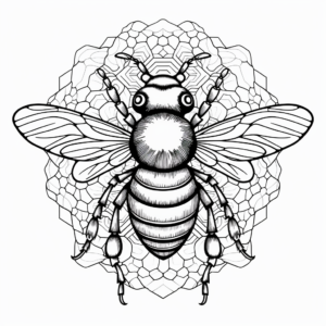 Bumblebee Mandala Coloring Pages for Adults 3
