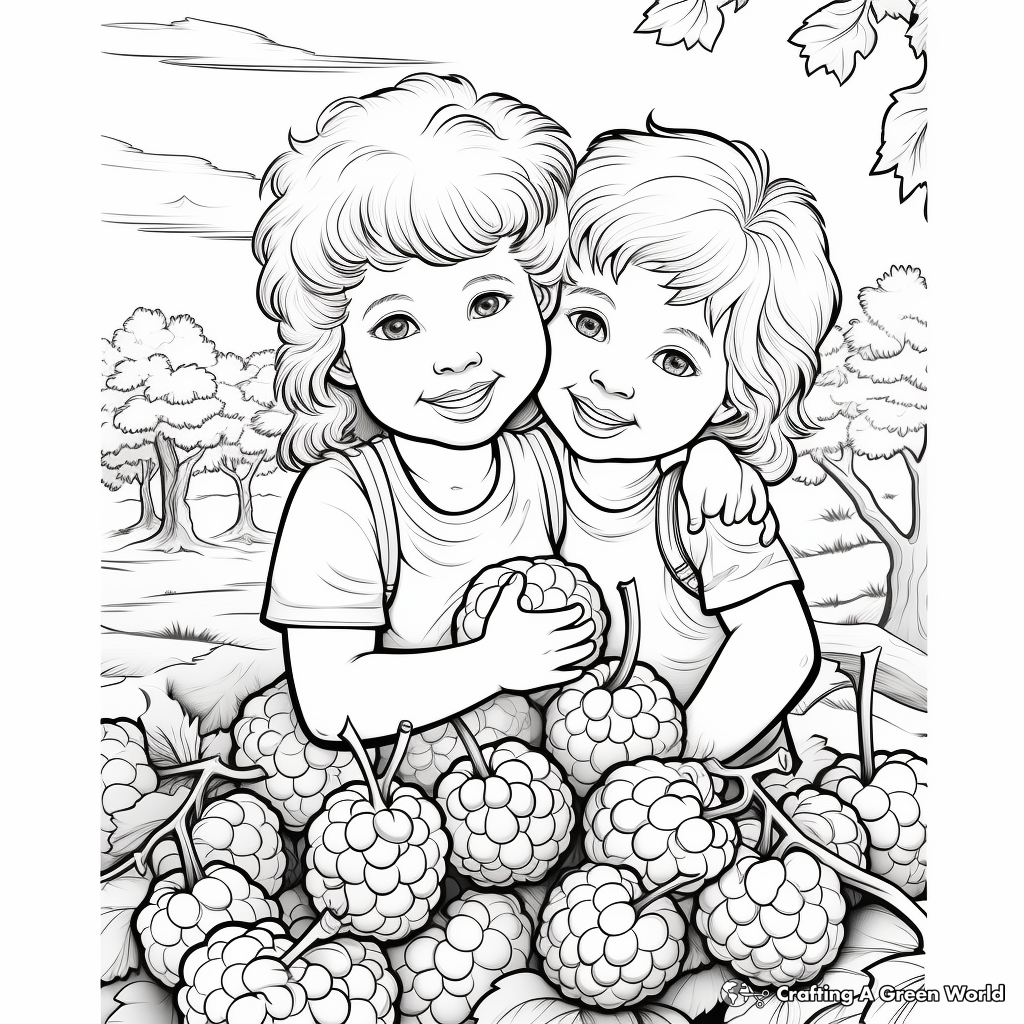 Bunch of Blackberries Coloring Pages 4