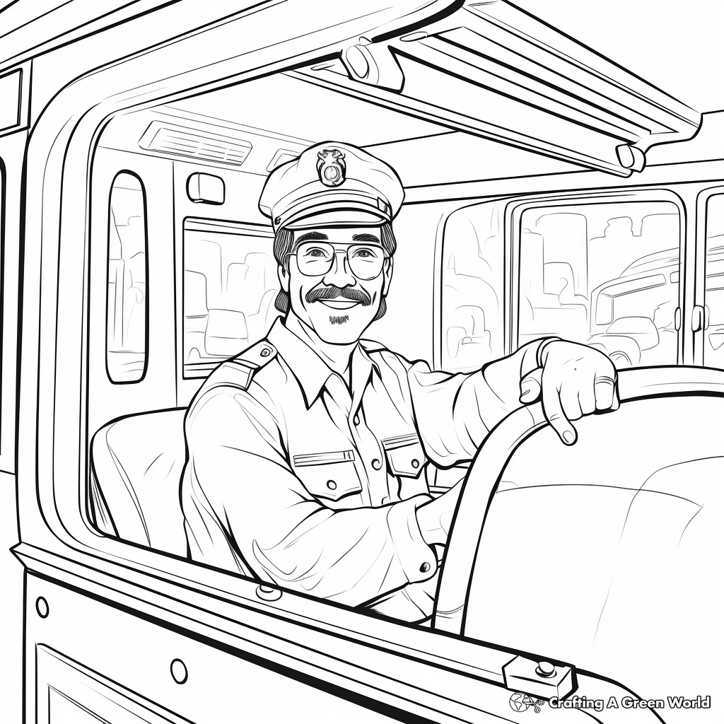 Bus Driver Appreciation Coloring Sheets 3