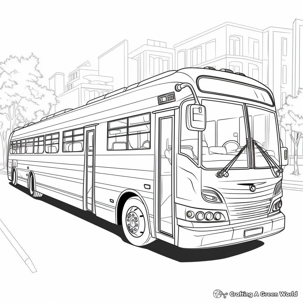 Buses Around the World Coloring Pages 1