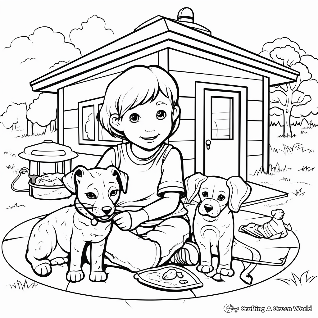 Busy Animal Shelter Coloring Pages 4