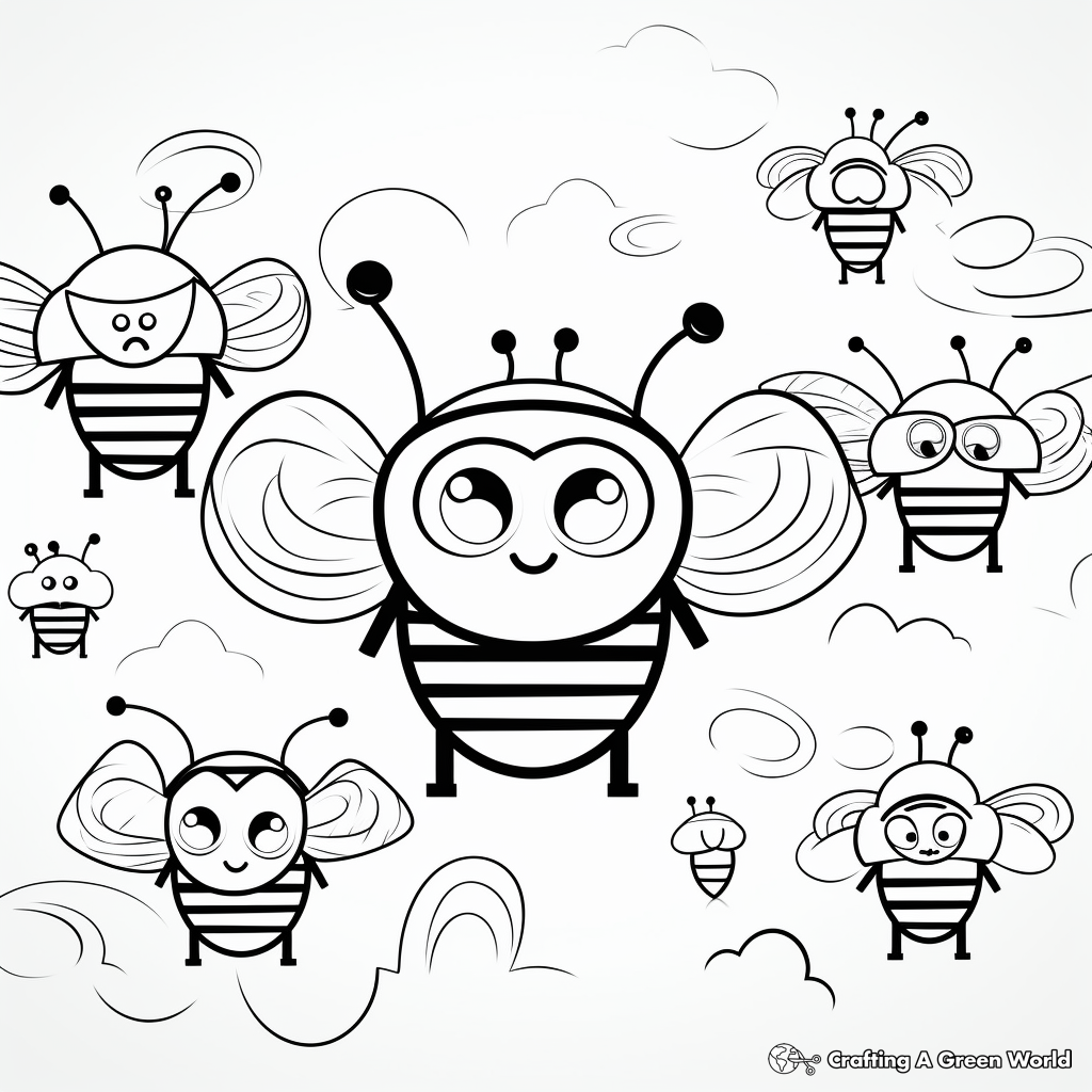 Busy Little Bees Coloring Pages 4