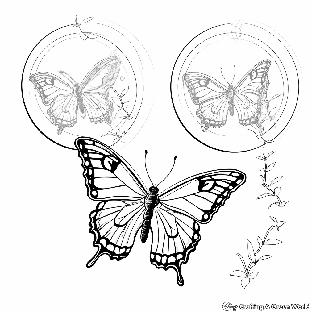 Butterfly Life Cycle Coloring Pages for Educators 1
