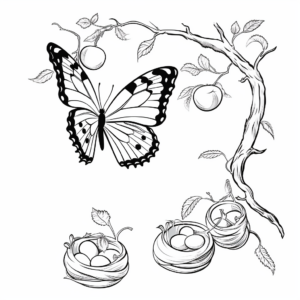 Butterfly Life Cycle Coloring Pages for Educators 2
