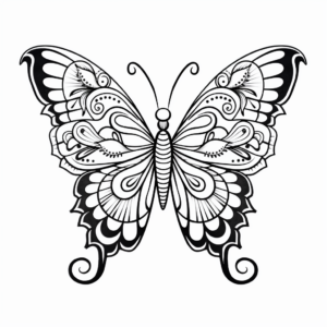 Butterfly Mandala Coloring Pages for Relaxation 1