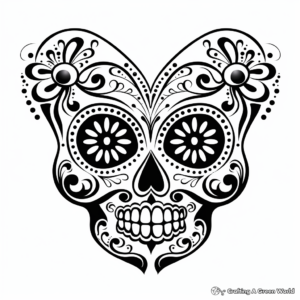 Butterfly Sugar Skull Coloring Pages 3