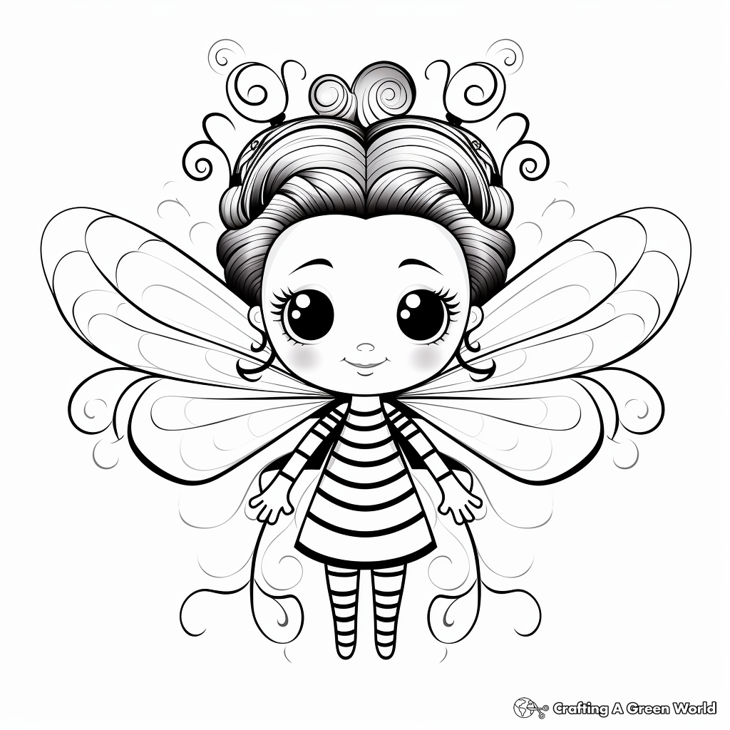 Buzz-Worthy Queen Bee Coloring Sheets 3