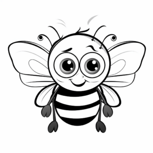 Buzzing Worker Bee Coloring Pages 2