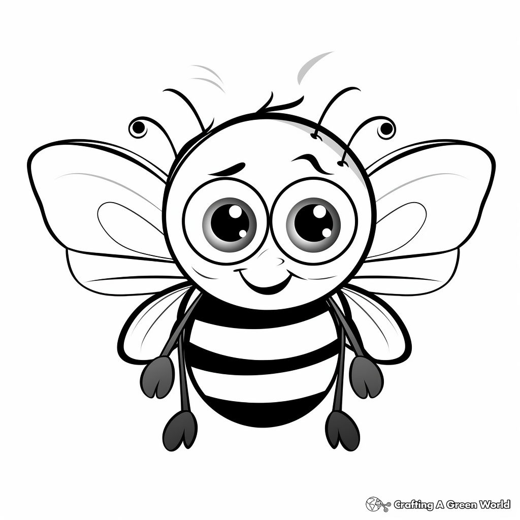 Buzzing Worker Bee Coloring Pages 2