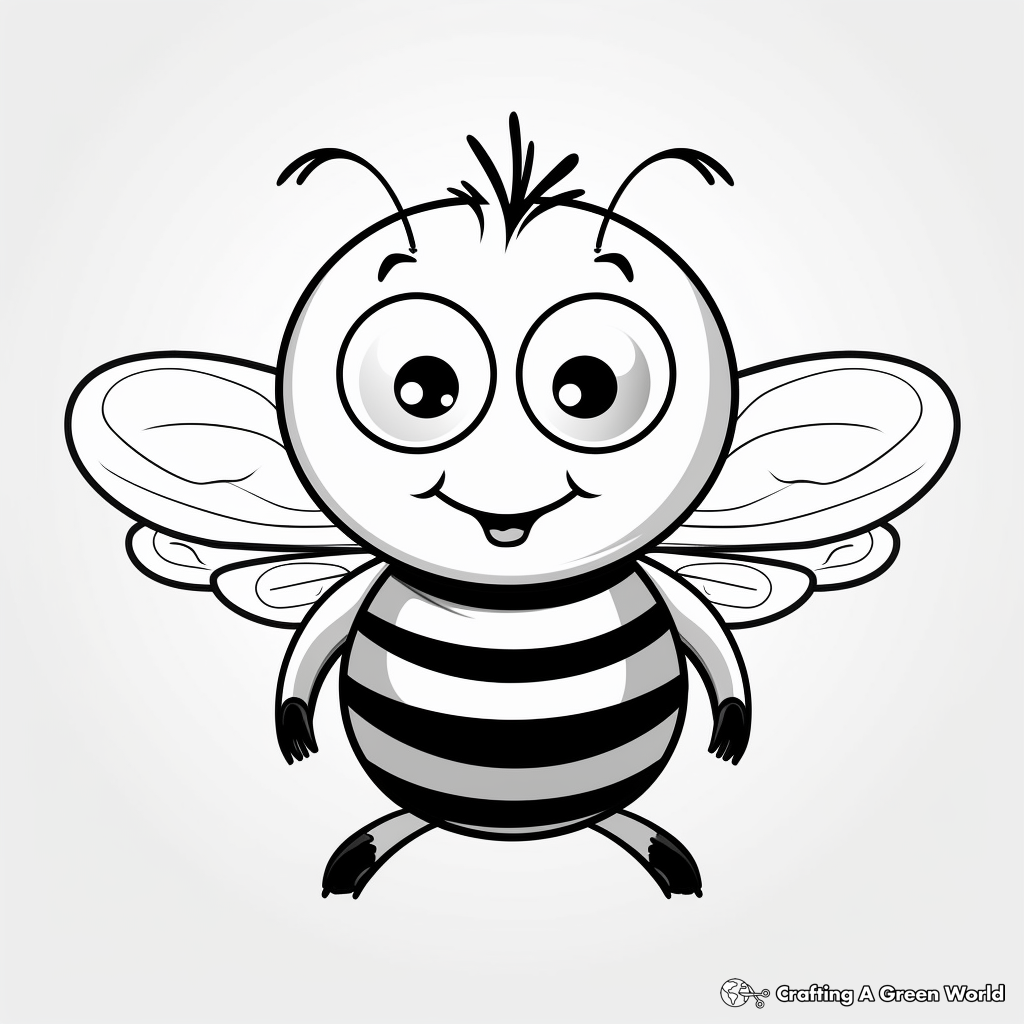 Buzzing Worker Bee Coloring Pages 3