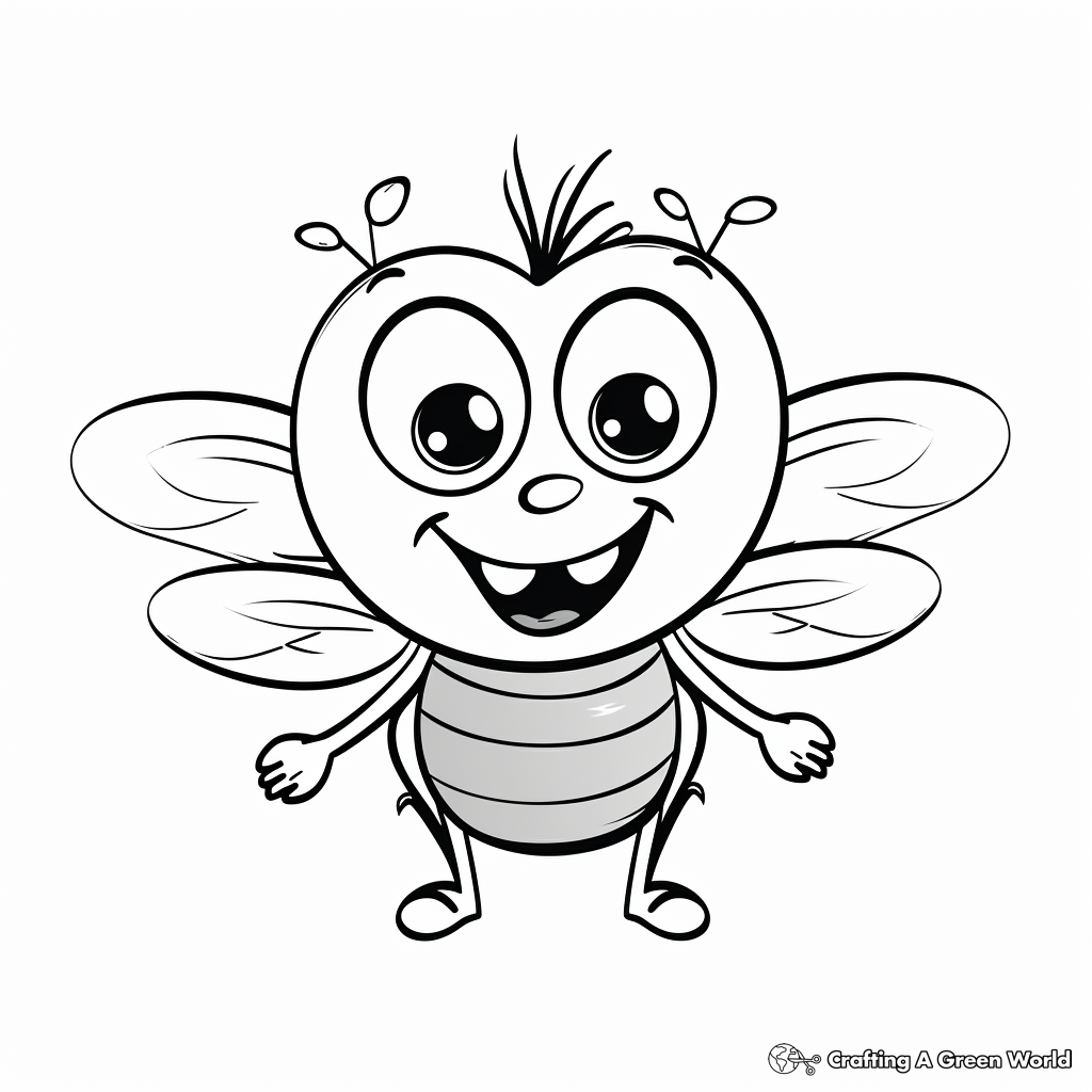 Buzzing Worker Bee Coloring Pages 4