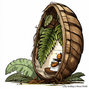 Cacao Pod from Theobroma Tree Coloring Pages 1