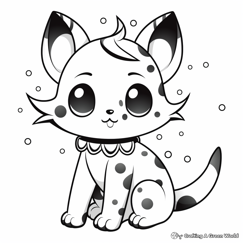 Calico Poky-Dot Pattern Coloring Page 2