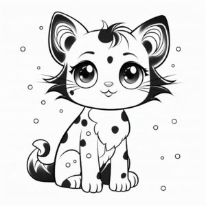 Calico Poky-Dot Pattern Coloring Page 3