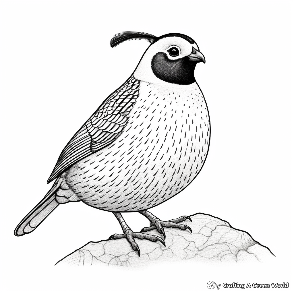 California Quail Coloring Pages 2