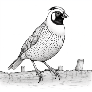 California Quail Coloring Pages 3