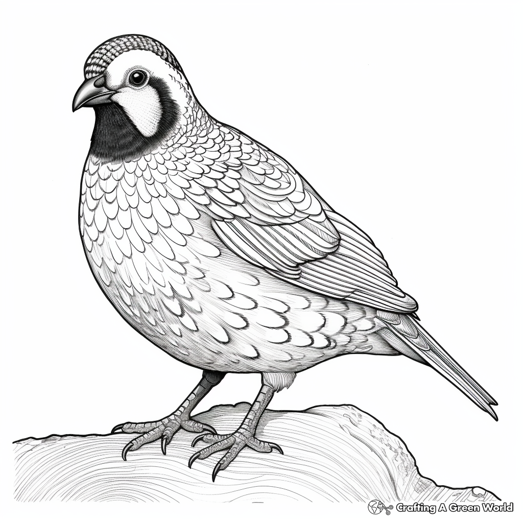 California Quail Coloring Pages 4