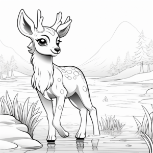 Calm Summer Deerling Coloring Pages 2