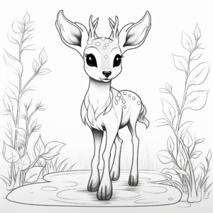 Calm Summer Deerling Coloring Pages 3
