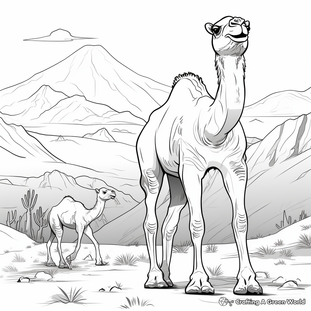 Camel Hump Adaptation Coloring Pages for Kids 4