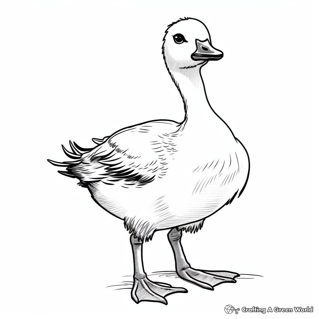 Canadian Goose Coloring Pages 1