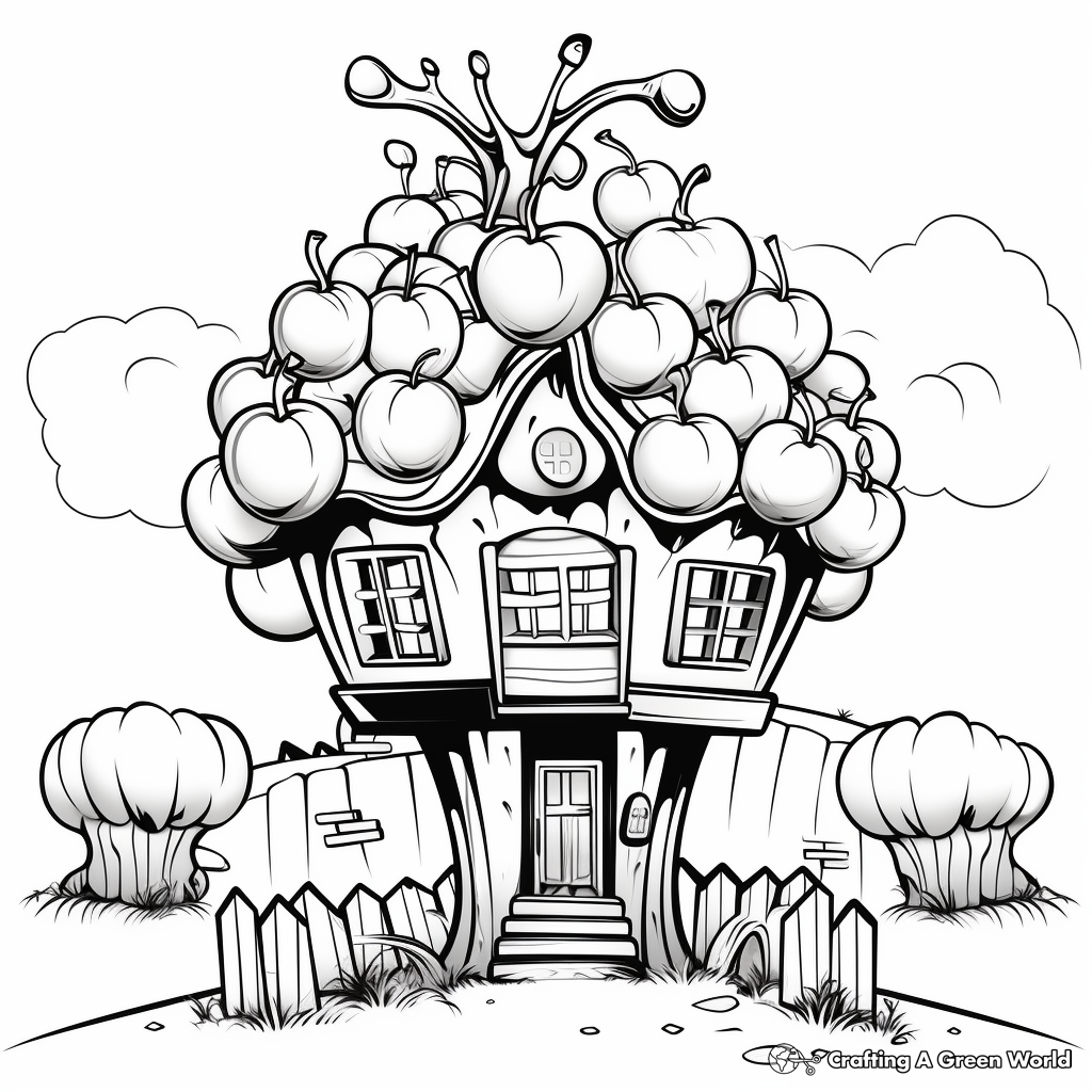 Candy Apple Orchard Coloring Sheets 2