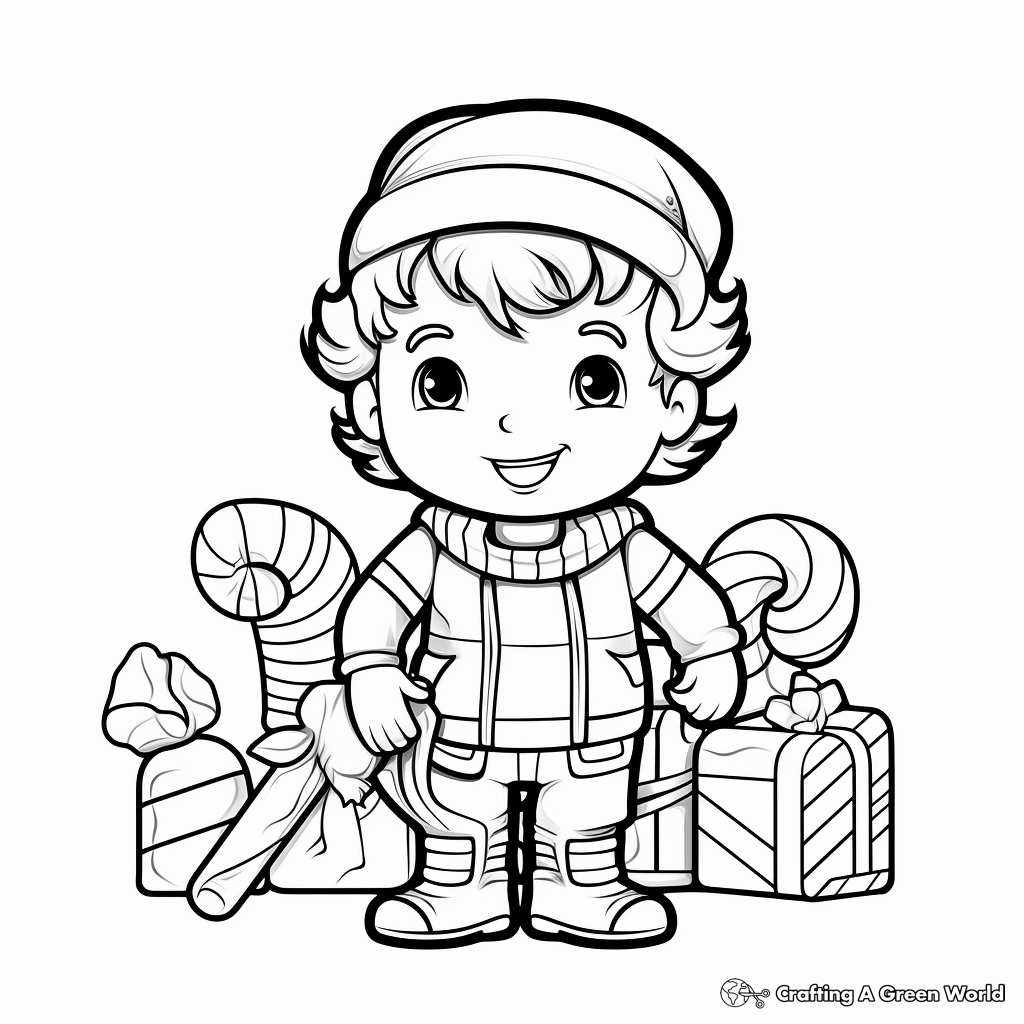 Candy Cane Lane Coloring Pages for Kids 4