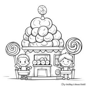Candy Store Lollipop Coloring Pages 4