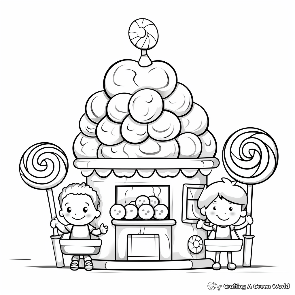 Candy Store Lollipop Coloring Pages 4