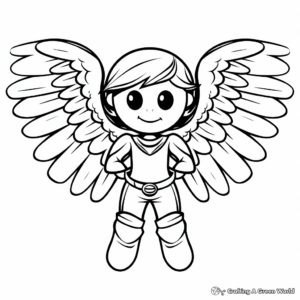 Captain's Heart with Wings - Pirate Inspired Coloring Pages 1