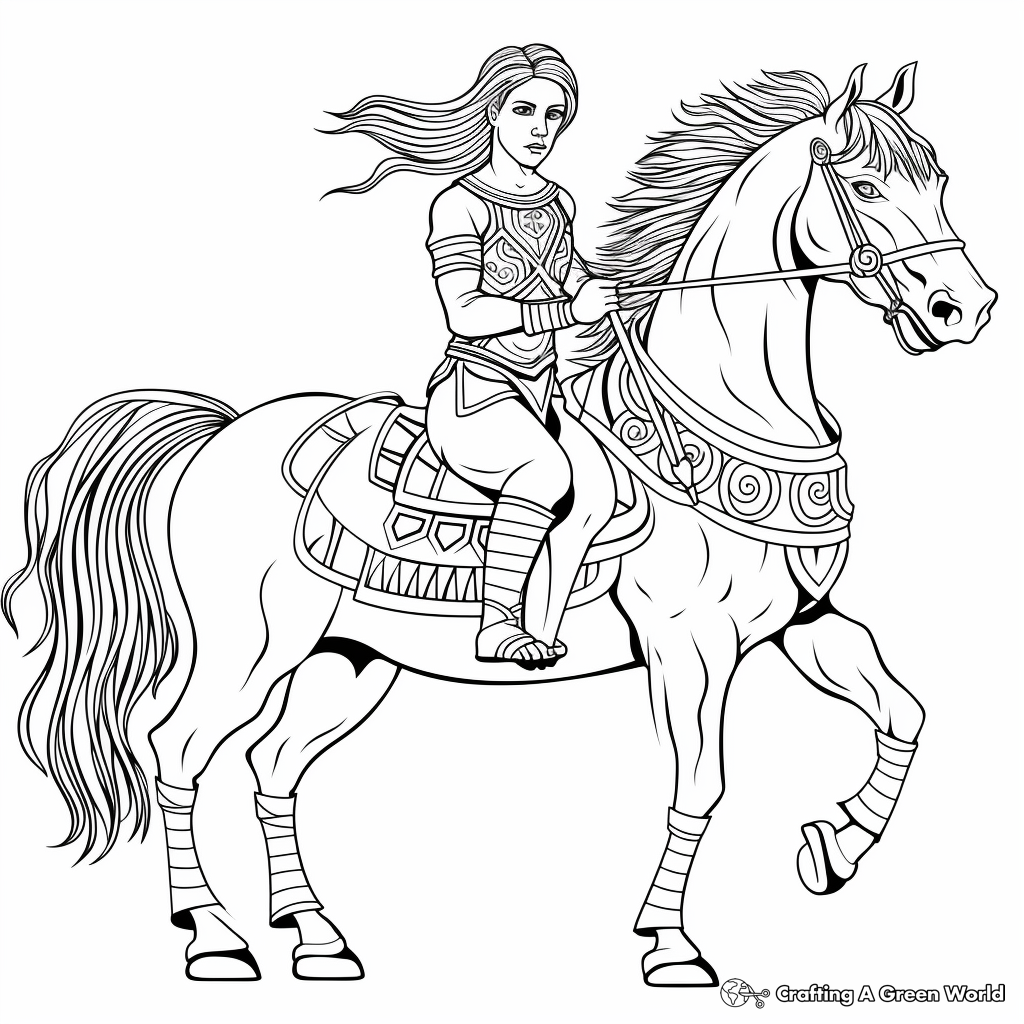 Captivating Centaur Coloring Pages 4