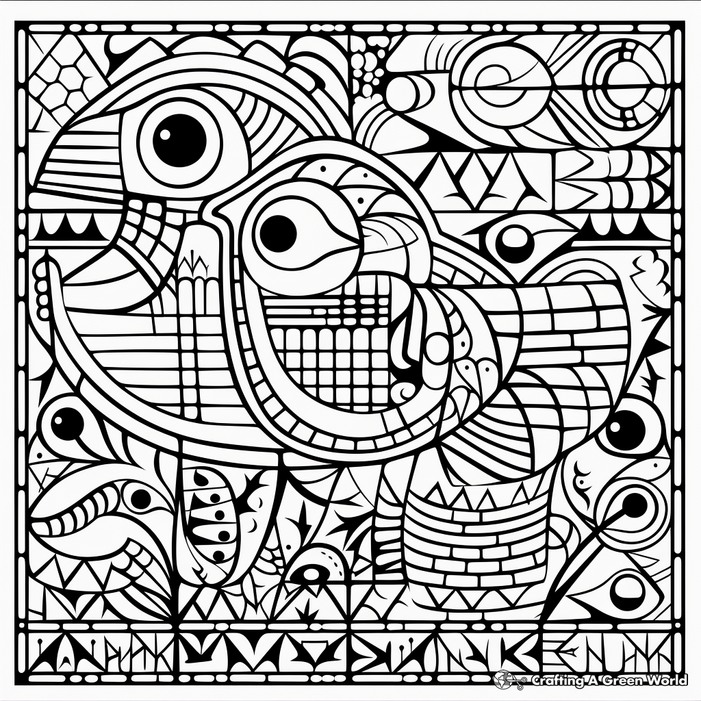 Captivating Mosaic Pattern Coloring Pages 2
