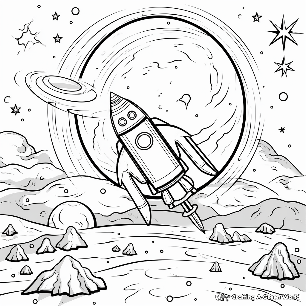 Capture the Cosmos: Printable Space-Themed Coloring Pages 1