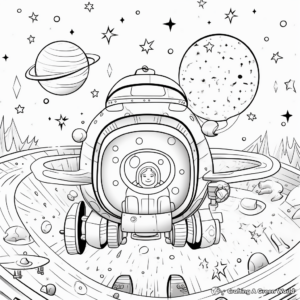 Capture the Cosmos: Printable Space-Themed Coloring Pages 2