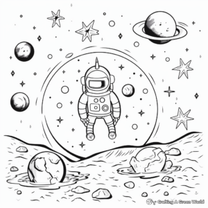 Capture the Cosmos: Printable Space-Themed Coloring Pages 4