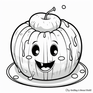 Caramelized Baking Apple Coloring Pages 1