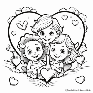 Caring and Sharing Love Coloring Pages 1