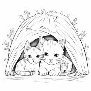 Caring for Shelter Cats Coloring Pages 4