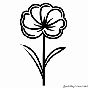 Carnation Flower Coloring Sheets 1