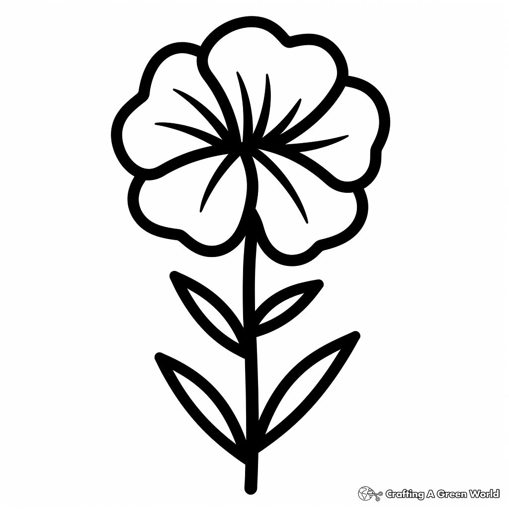 Carnation Flower Coloring Sheets 3