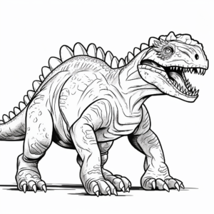 Carnotaurus and Prey Dinosaur Coloring Pages 1