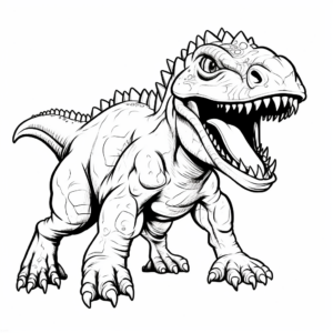 Carnotaurus Fossil Coloring Pages 1