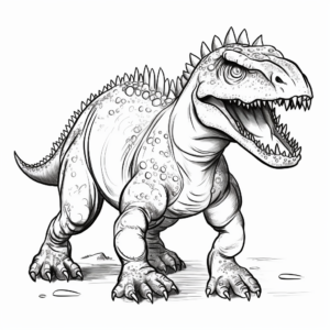 Carnotaurus Fossil Coloring Pages 2