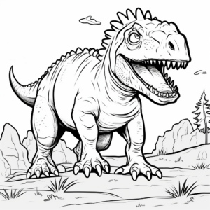 Carnotaurus Fossil Coloring Pages 3