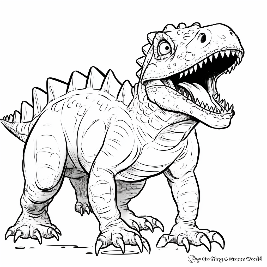 Carnotaurus Fossil Coloring Pages 4