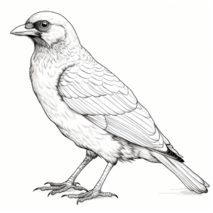 Carrion Crow Realistic Coloring Pages 3