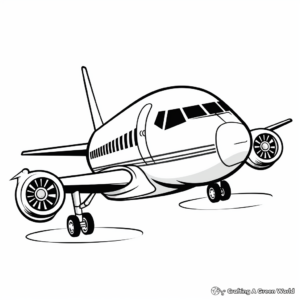 Cartoon Airplane Characters Coloring Pages 3