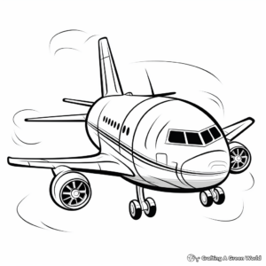 Cartoon Airplane Characters Coloring Pages 4